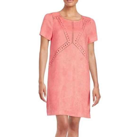 Lord & Taylor Design Lab Faux Suede Mini Dress - Picture 1 of 9